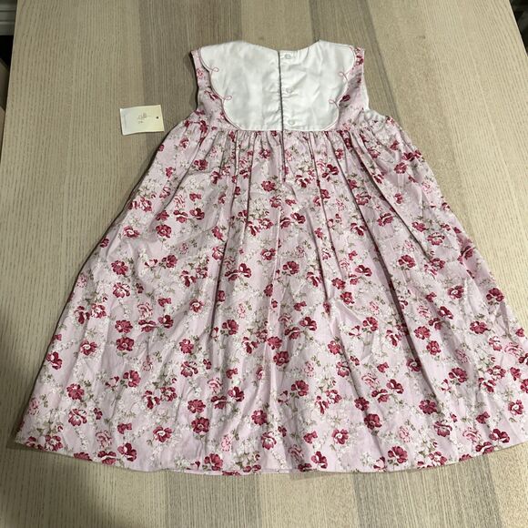 Petit Ami NWT Girls Size 4T Dress Floral White Pink - Picture 9 of 12